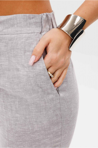 Блуза, брюки Mislana 11086 серый_открытые_плечи - фото 3