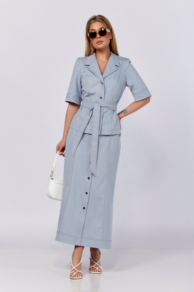 Жакет, юбка DOGGI 1638 голубой - фото 1