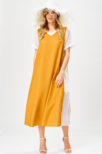 Платье Laikony L-623 куркума - фото 1