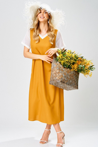 Платье Laikony L-623 куркума - фото 2