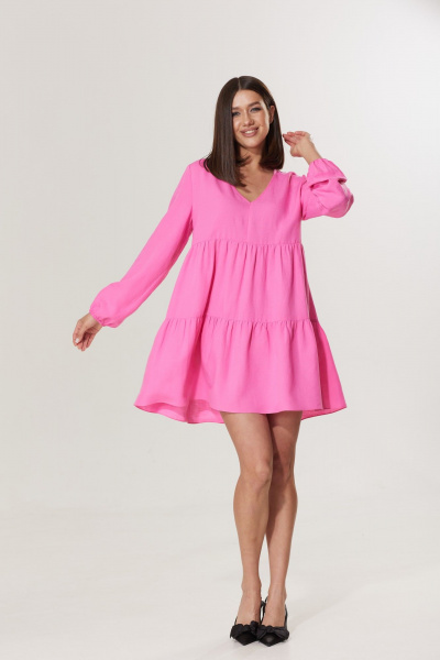 Платье T.N.D М219 розовый - фото 4