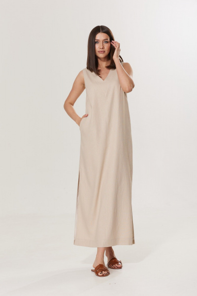 Платье T.N.D М217 бежевый - фото 8