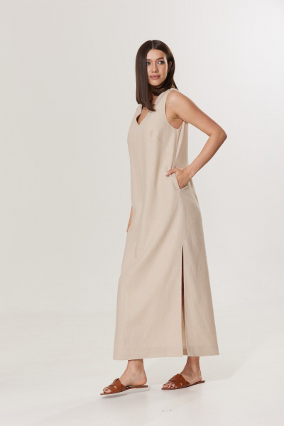 Платье T.N.D М217 бежевый - фото 2