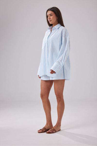 Рубашка, шорты T.N.D М434 белый - фото 8