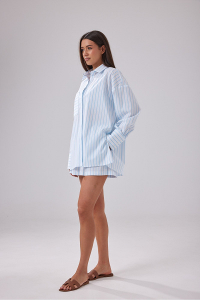 Рубашка, шорты T.N.D М434 белый - фото 7