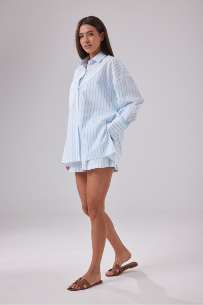 Рубашка, шорты T.N.D М434 белый - фото 6