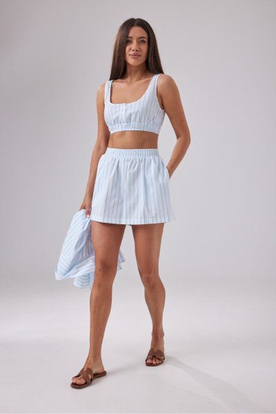 Рубашка, шорты T.N.D М434 белый - фото 3