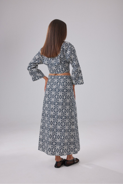 Блуза, юбка T.N.D М442 белый/синий - фото 3