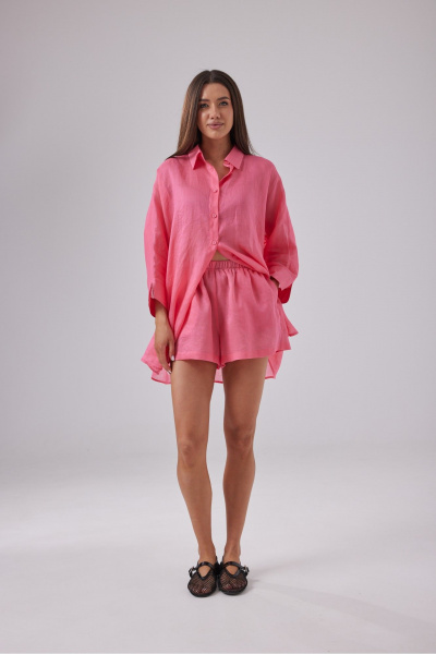 Рубашка, шорты T.N.D М443 розовый - фото 1