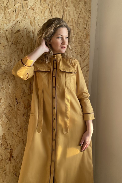 Платье милитари с отделкой из декоративной тесьмы Pavlova 094 - фото 4