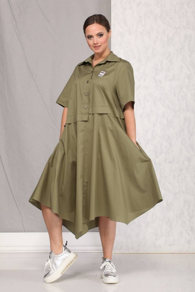 Платье Beautiful&Free 1914 хаки - фото 4
