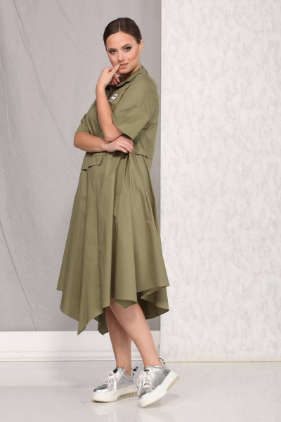 Платье Beautiful&Free 1914 хаки - фото 2