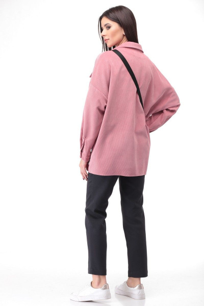 Рубашка с нагрудными карманами и съемной сумкой Angelina & Сompany 474/4 роза - фото 3