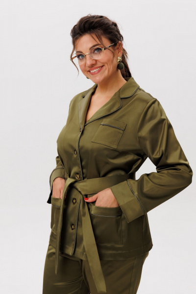 Блуза, брюки Anelli 1619 оливковая_роща - фото 8