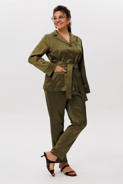 Блуза, брюки Anelli 1619 оливковая_роща - фото 7