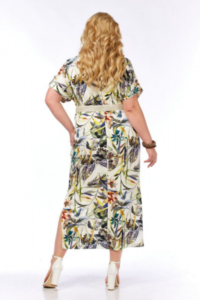 Платье БагираАнТа 1036 бабочки_белый_фон - фото 4