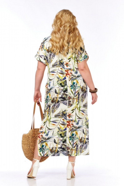 Платье БагираАнТа 1036 бабочки_белый_фон - фото 5