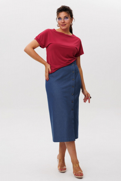 Футболка Anelli 1599 спелая_вишня - фото 6