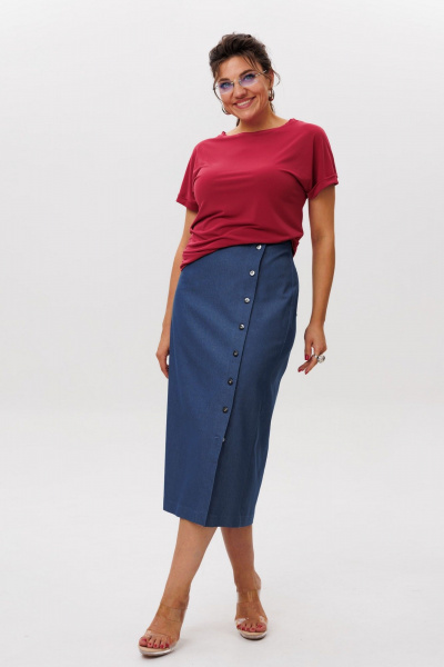 Футболка Anelli 1599 спелая_вишня - фото 3