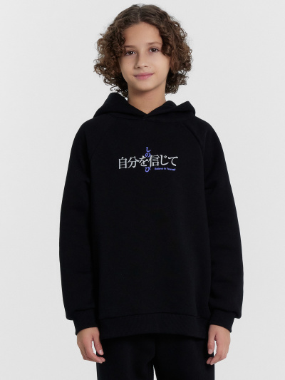 Худи Mark Formelle 123418/24-31057П-7П черный_печать_2_сл_на_пол_3_сл_на_спинке - фото 17