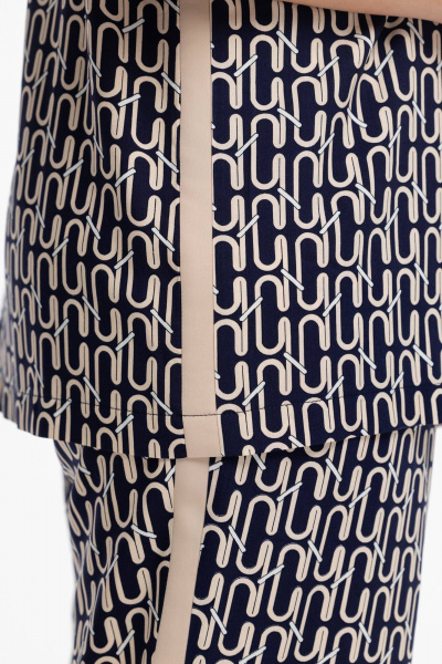 Блуза, брюки Avila 0999 бежево-синий - фото 8