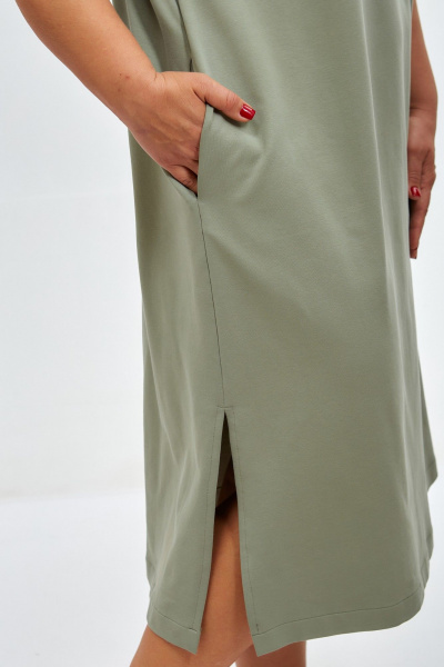 Платье OVERYOU М203/1 фисташка - фото 4