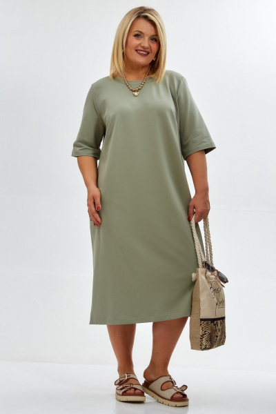 Платье OVERYOU М203/1 фисташка - фото 1