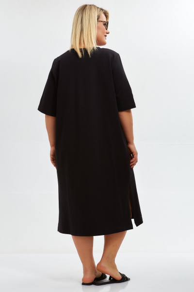 Платье OVERYOU М203/2 черный - фото 5