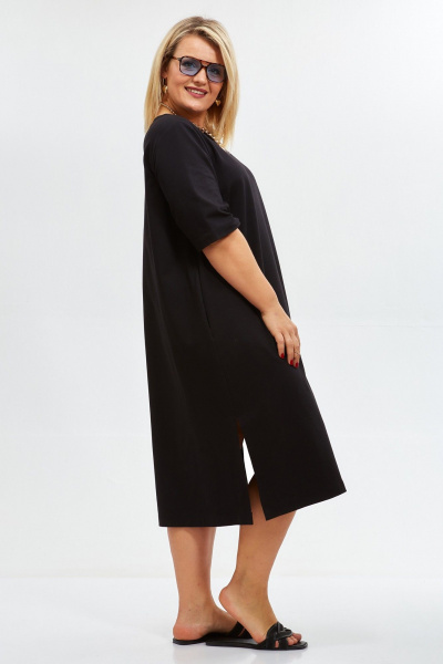 Платье OVERYOU М203/2 черный - фото 4