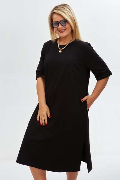 Платье OVERYOU М203/2 черный - фото 2