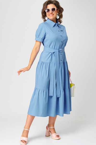 Платье EVA GRANT 7168С голубой - фото 2