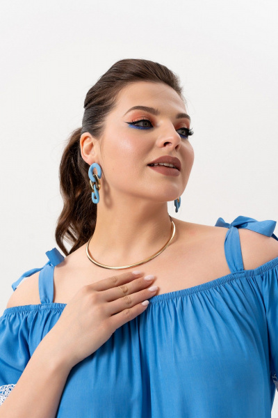 Платье Andina 830-3 индиго - фото 11