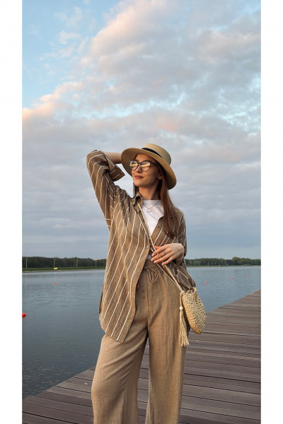 Блуза ALIN 2003 бежевый - фото 6