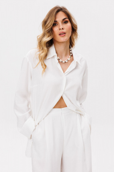 Блуза EOLA 2873 молочный - фото 8