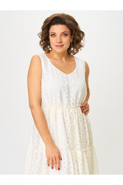 Платье Zlata 4456 молочный - фото 4