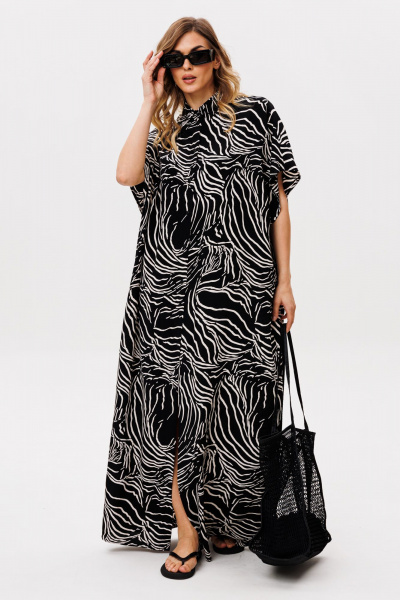 Платье EOLA 2859 черный_принт - фото 9