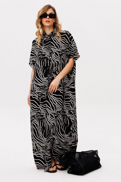 Платье EOLA 2859 черный_принт - фото 7