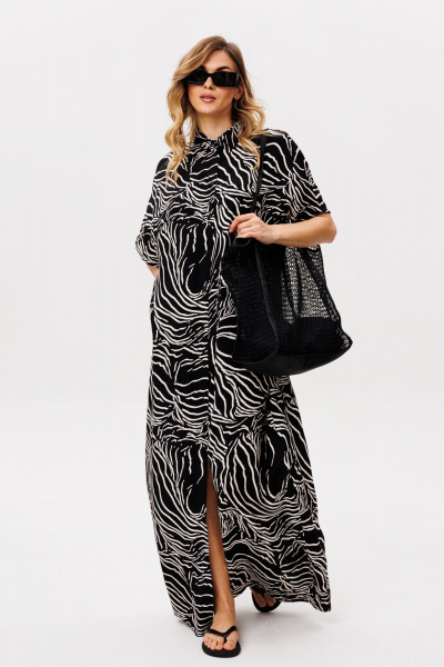 Платье EOLA 2859 черный_принт - фото 3