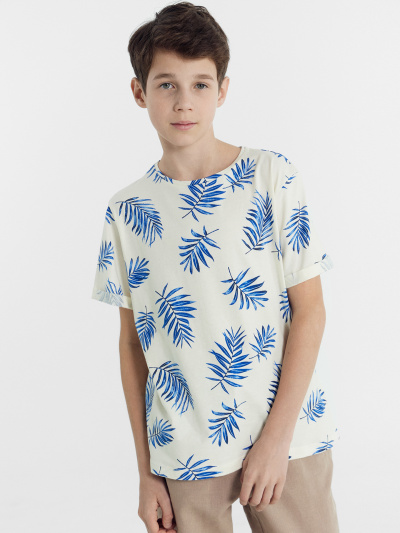 Футболка Mark Formelle 113421/24-27793П-0 пальмовые_листья_на_молочном - фото 56