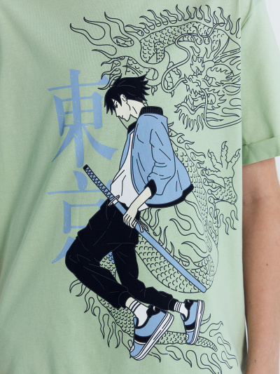 Футболка Mark Formelle 113421/24-27793П-0 пыльно_зеленый_печать_Печать - фото 57