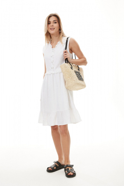 Платье NiV NiV fashion 410 белый - фото 1