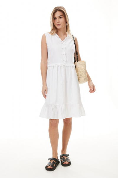 Платье NiV NiV fashion 410 белый - фото 3