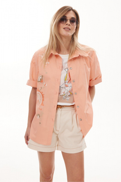 Рубашка NiV NiV fashion 416 персиковый - фото 1
