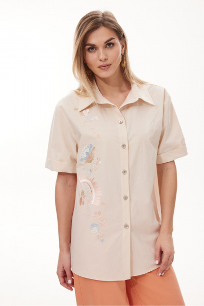 Рубашка NiV NiV fashion 416/1 кремовый - фото 1