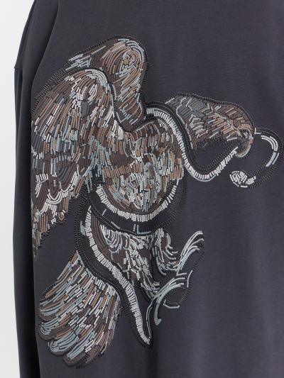 Лонгслив Mark Formelle 121902/24-3965П-0 графит_печать_1_сл_на_пол_2_сл_на_спинке - фото 29