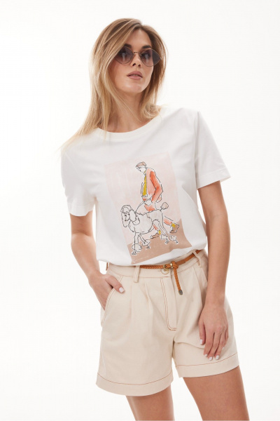 Футболка NiV NiV fashion 418 молочный - фото 3