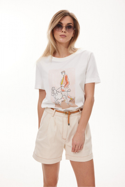 Футболка NiV NiV fashion 418 молочный - фото 1