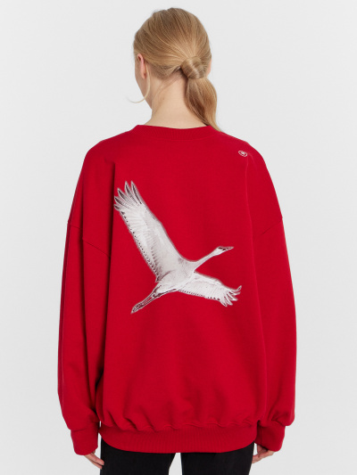 Свитшот Mark Formelle 122995/24-30517П-7П т.красный_печать_1_сл_на_пол_3_сл_на_спинке - фото 23