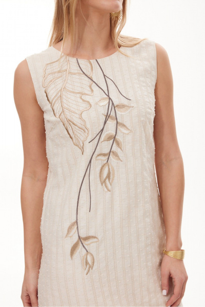 Платье NiV NiV fashion 429 светло-бежевый - фото 4