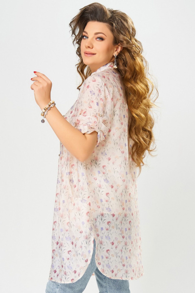Туника Fita 20426 кремово-розовый - фото 10